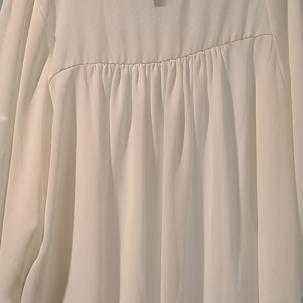Long sleeve blouse white size large from gap